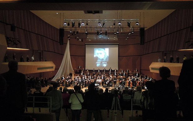 Минута тишины памяти Марлены Зимна в Кошалинской филармонии